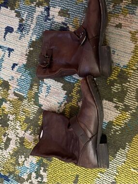 Frye Brown Leather Ankle Boots